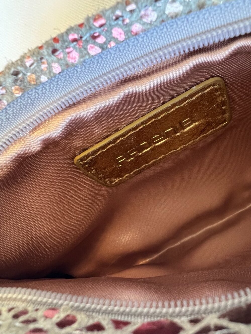 Arden B Leather Gold & Bronze Metallic Mini with Python Embossed Design - Picture 7 of 8